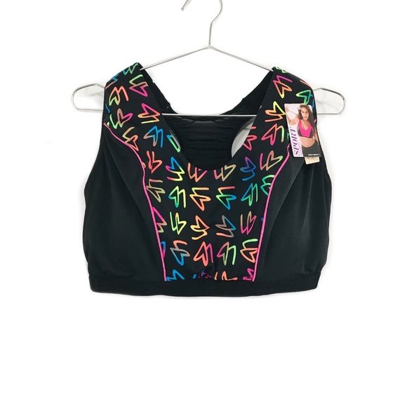 Cacique Other - Cacique 44(E)DD High Impact Neon Retro Sports Bra